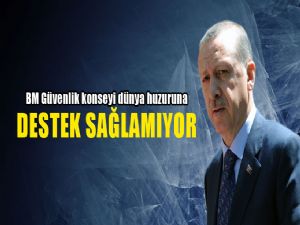 <font color=red>BAŞBAKAN 'BM DÜNYA HUZURUNA DESTEK VERMİYOR'</font>