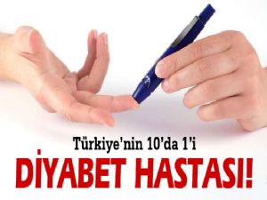 ARAMIZDA 10 KİŞİDEN 1'i DİYABET HASTASI