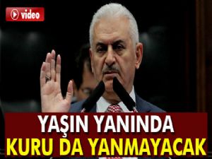 BAŞBAKAN YILDIRIM : YAŞIN YANINDA KURUDA YANMAYACAK 