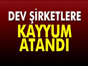 DEV ŞİRKETLERE KAYYUM ATANDI