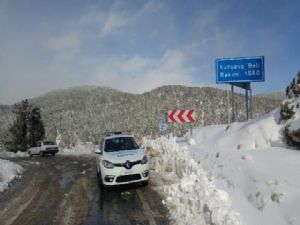 ANTALYA'DA KAR NÖBETİ